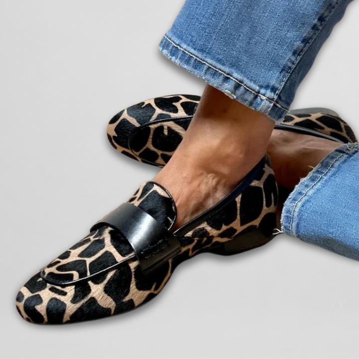 Katie | Ortopēdiskie leopardu raksta mokasīni