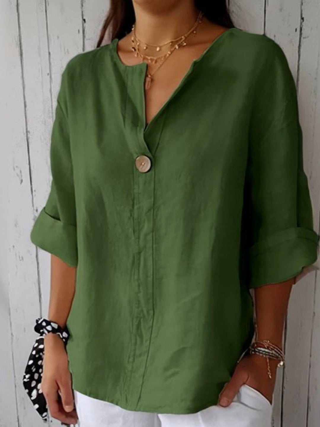 Angela™ | Blusa Casual de Cuello en V