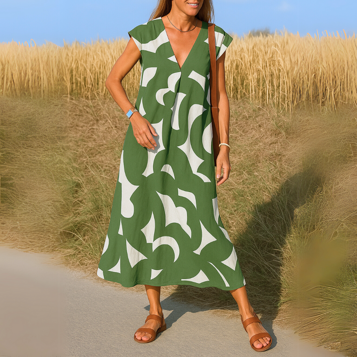 Magda | Vestido fluido con escote en V
