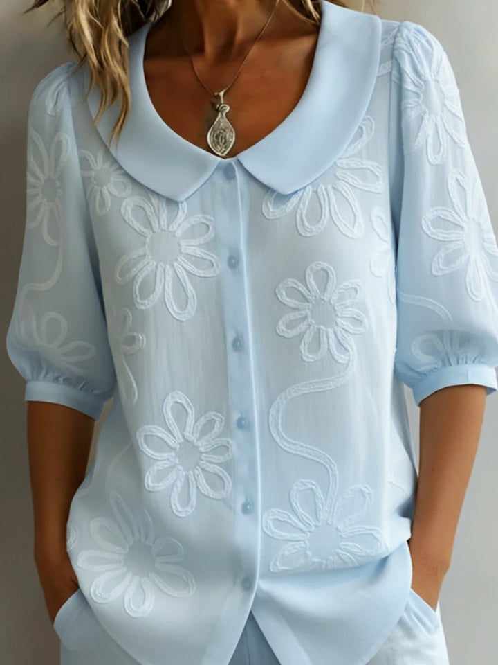 Victoria | Blusa ligera floral elegancia natural