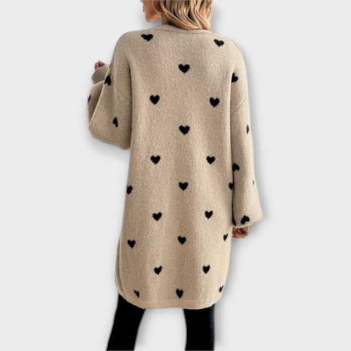 Julía - Cárdigan con diseño de corazón