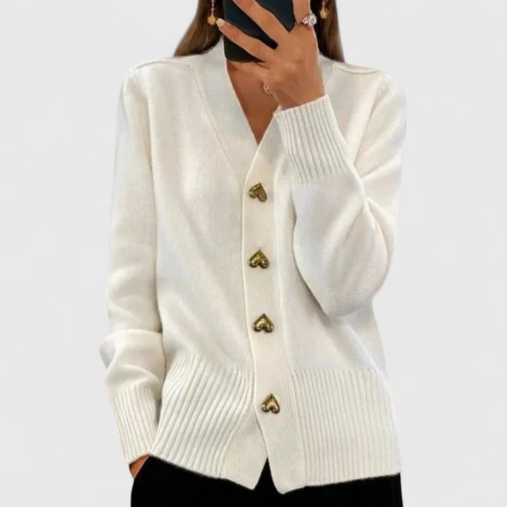 Suéter de punto elegante con botones