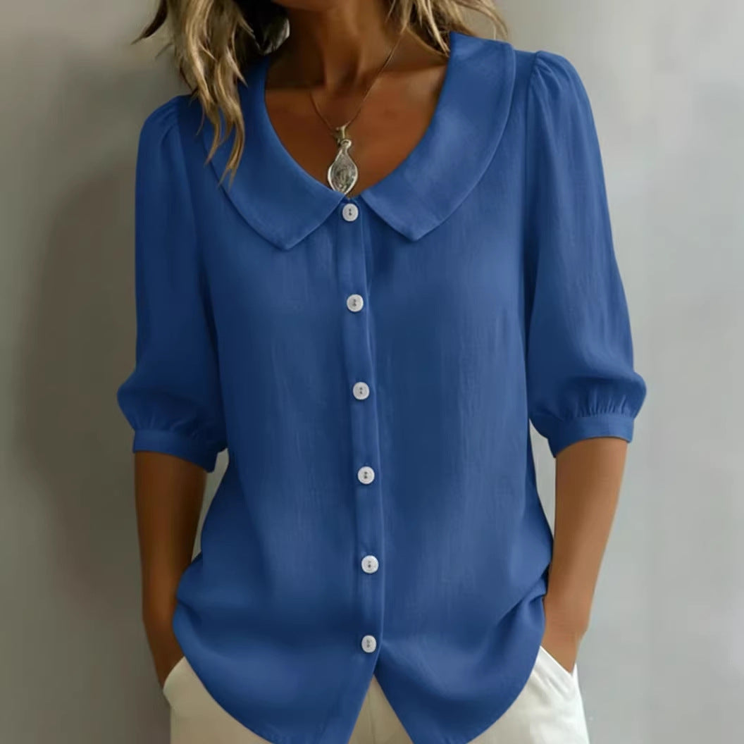 Maribel | Camisa Casual de Color Sólido