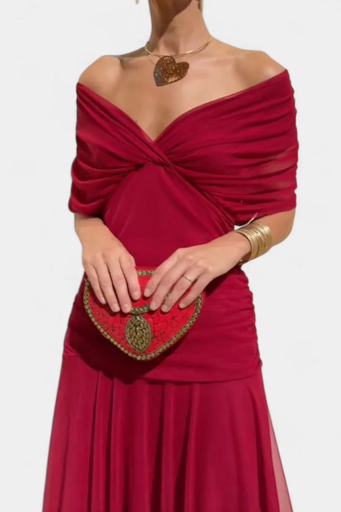 Louise | Eleganta Maxi Kleita ar V veida Izgriezumu