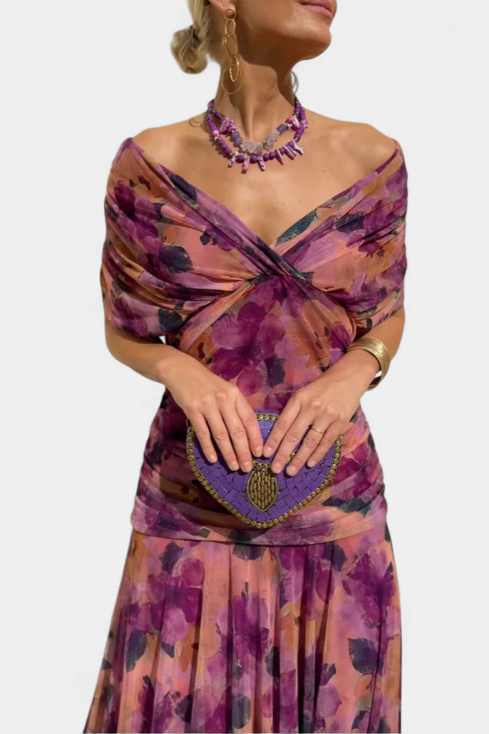 Louise | Eleganta Maxi Kleita ar V veida Izgriezumu
