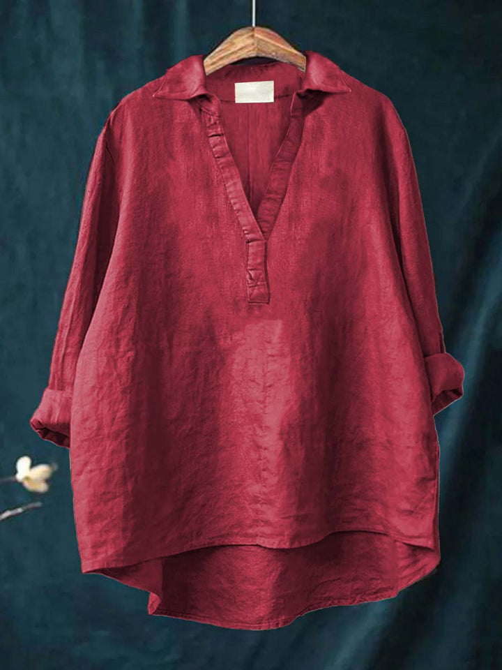 Andrea | Elegante Blusa de Verano de Lino