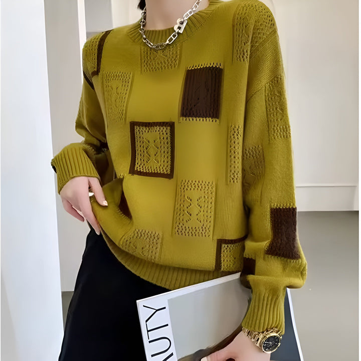 Naren™ | Moderns mīksts patchwork džemperis