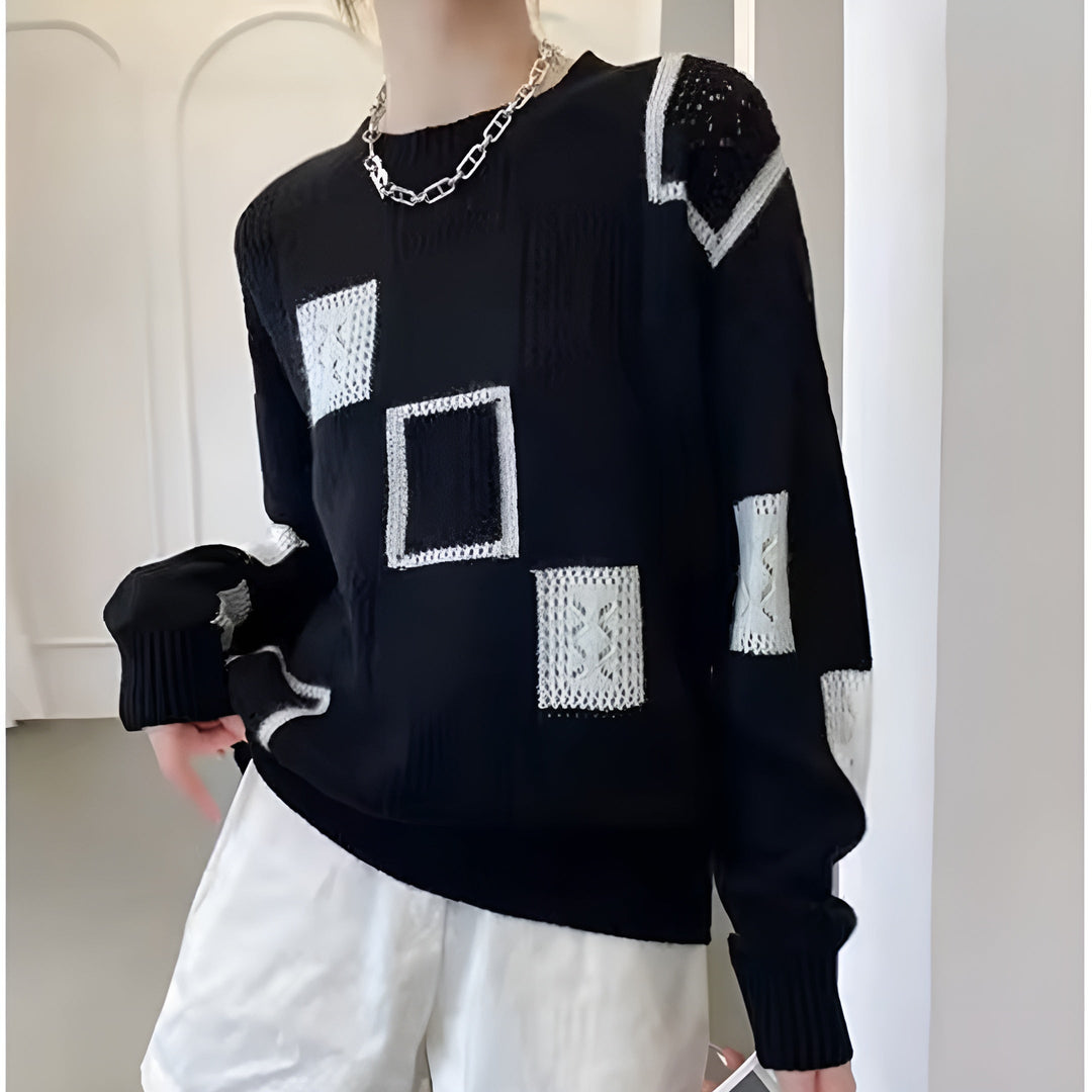 Naren™ | Moderns mīksts patchwork džemperis