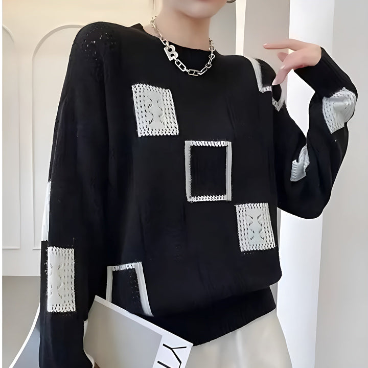 Naren™ | Moderns mīksts patchwork džemperis