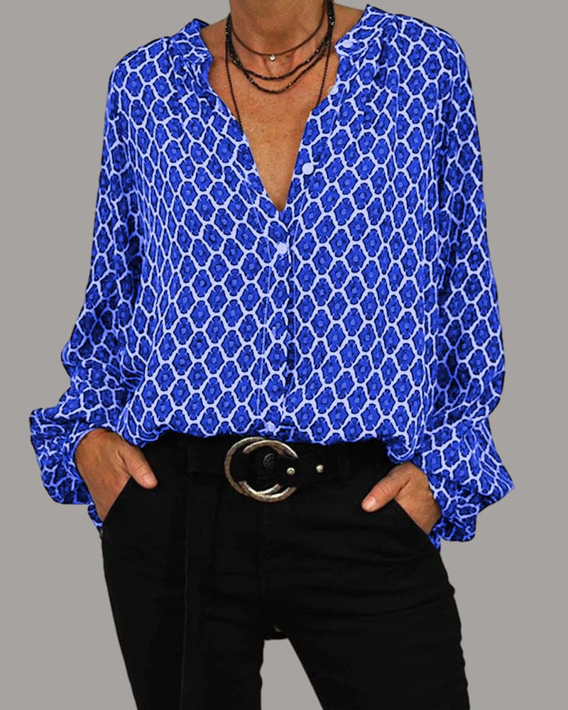 EDWINA GEOMETRICAL BLOUSE