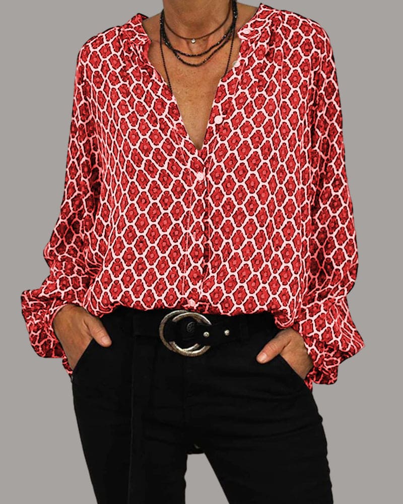 EDWINA GEOMETRICAL BLOUSE