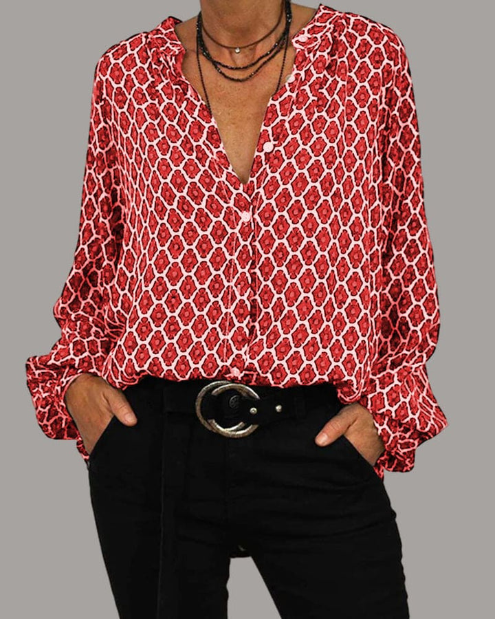 EDWINA GEOMETRICAL BLOUSE