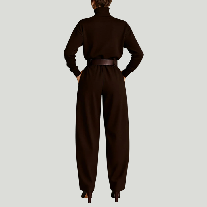 Juliet | Conjunto de suéter de cuello alto y pantalón recto