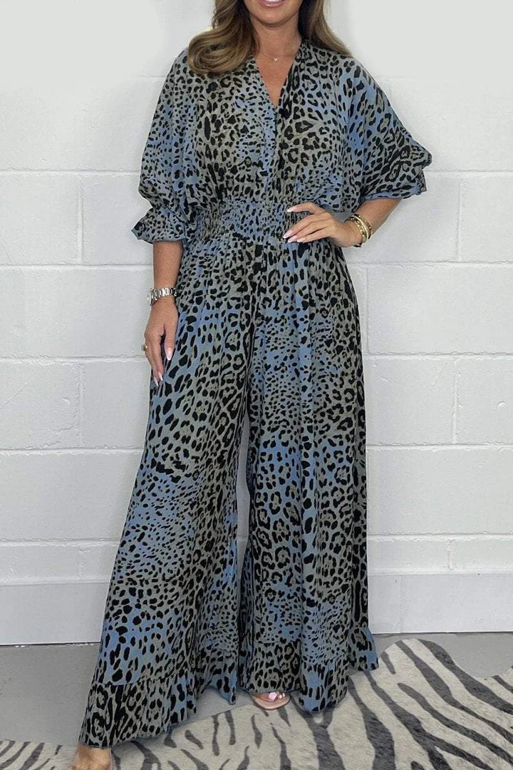 TRAUDL JUMPSUIT AR LEOPARDU DRUKU