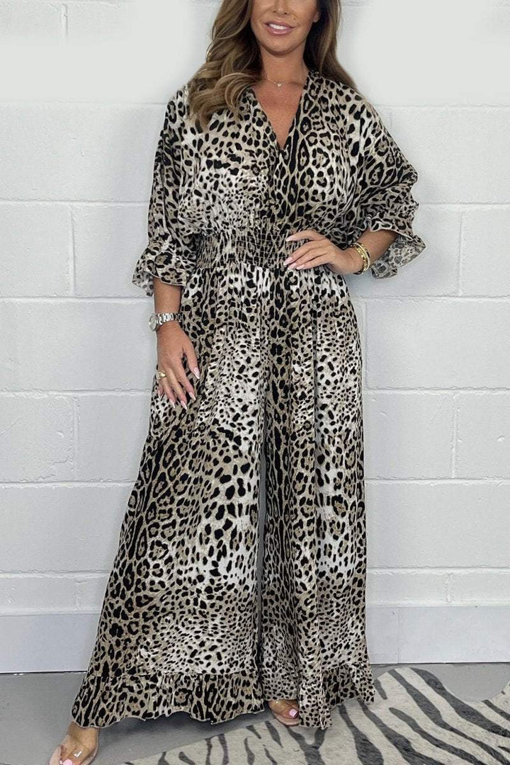 TRAUDL JUMPSUIT AR LEOPARDU DRUKU